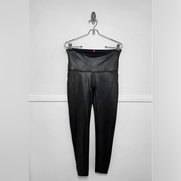 SPANX Black Faux Leather Leggings - Picture 1 of 11